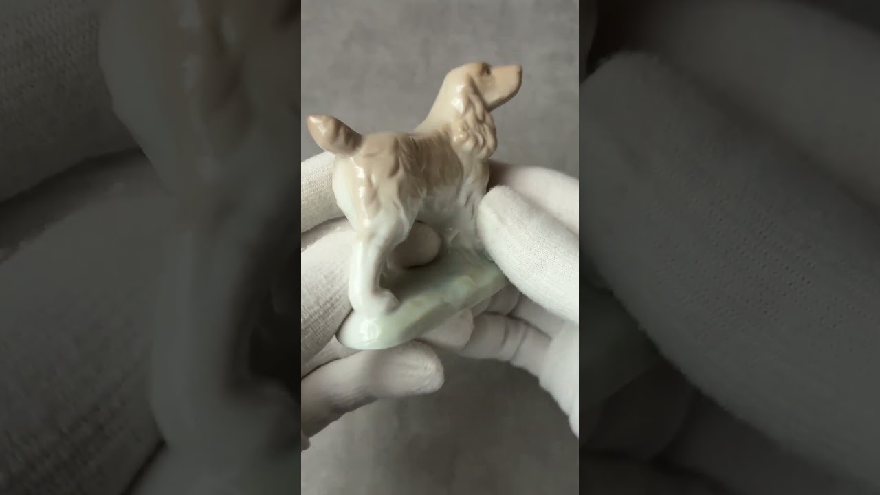 イギリス ヴィンテージ アメリカン・コッカー・スパニエル犬 陶器置物