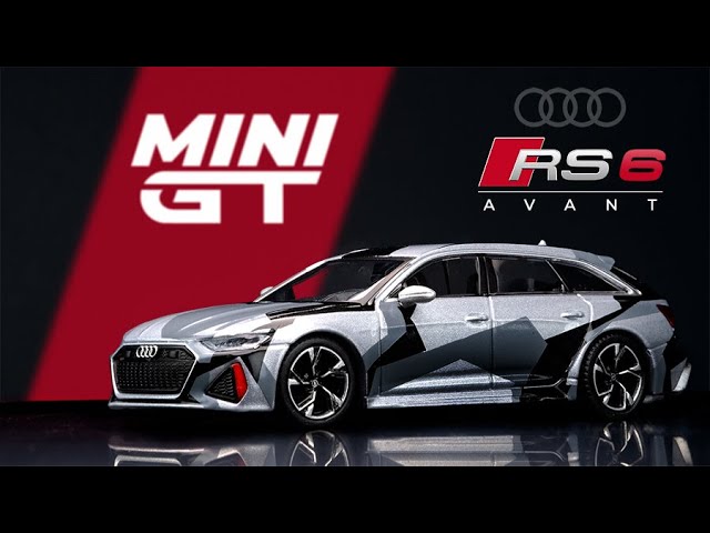 1:64 Mini GT Audi RS6 Avant, Silver Digital Camouflage 2021