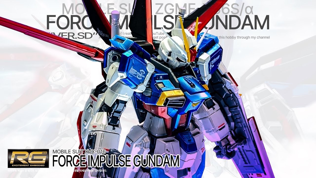RG 1/144 Force Impulse Gundam Titanium Finish ASMR BUILD - YouTube