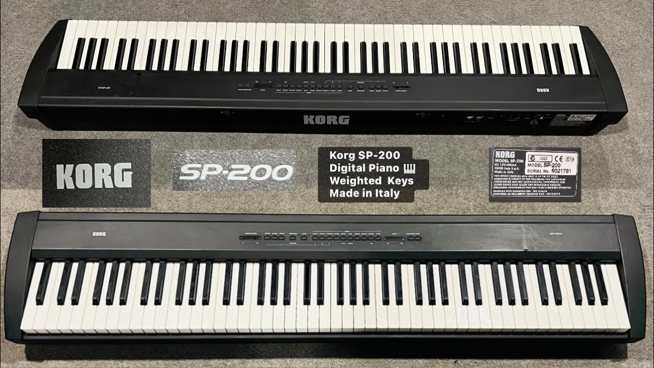 Korg SP-200 Digital Piano 88 weighted Keys Made in Italy