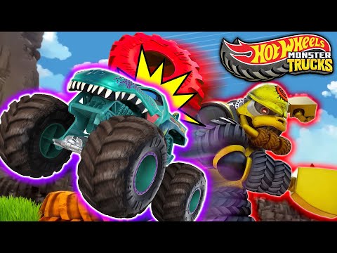 モンスタートラックの壮絶バトル：クラッシュジラ vs チーム