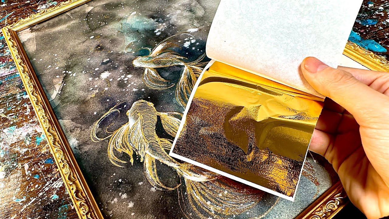 金箔」を使って絵を描いたら豪華すぎた💰✨ - YouTube