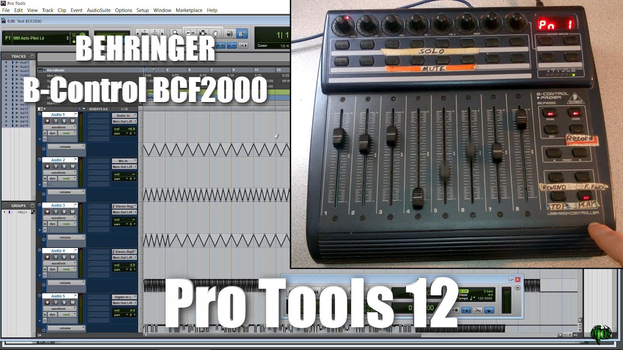 Behringer B-Control BCF2000 w/Pro Tools 12 - YouTube