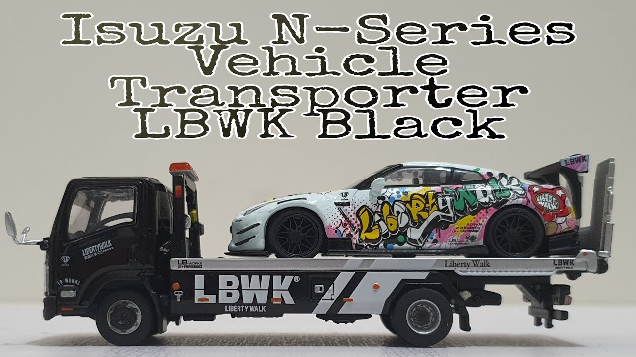 Isuzu N-Series Vehicle Transporter LBWK Black / MINI GT 1:64 #292