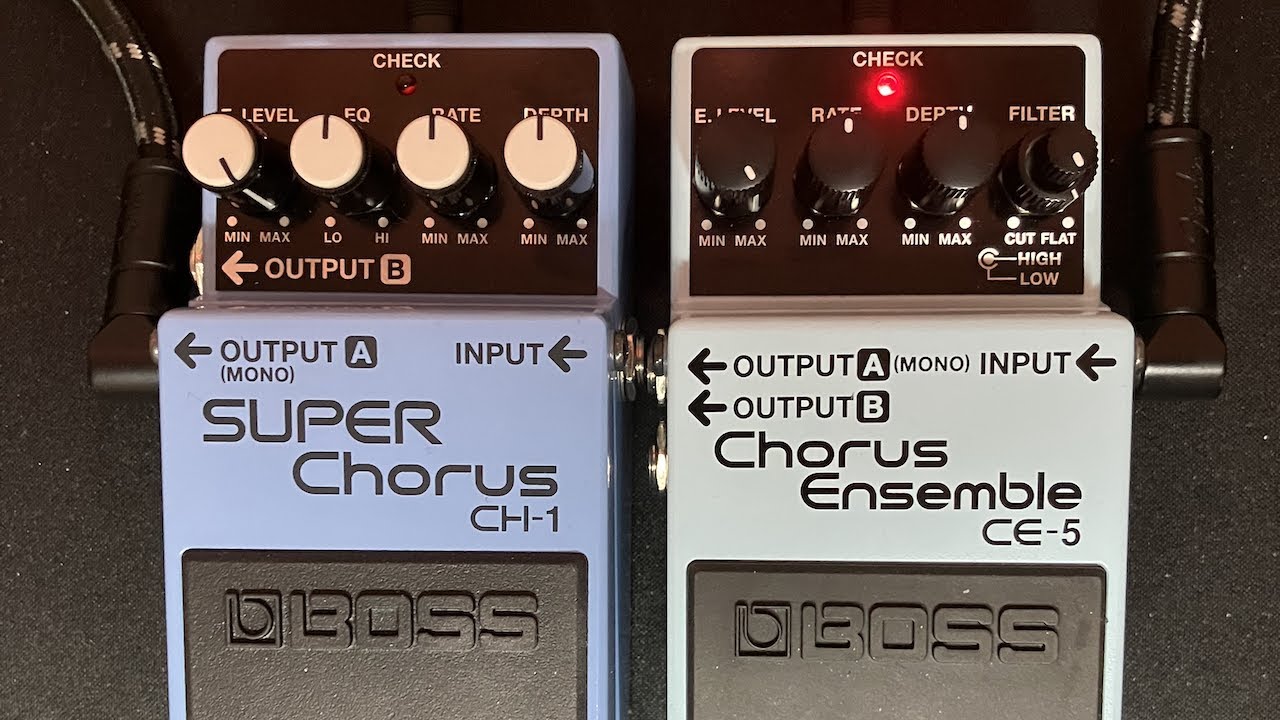 Chorus comparison BOSS CH-1 vs BOSS CE-5 into a Marshall 1987x