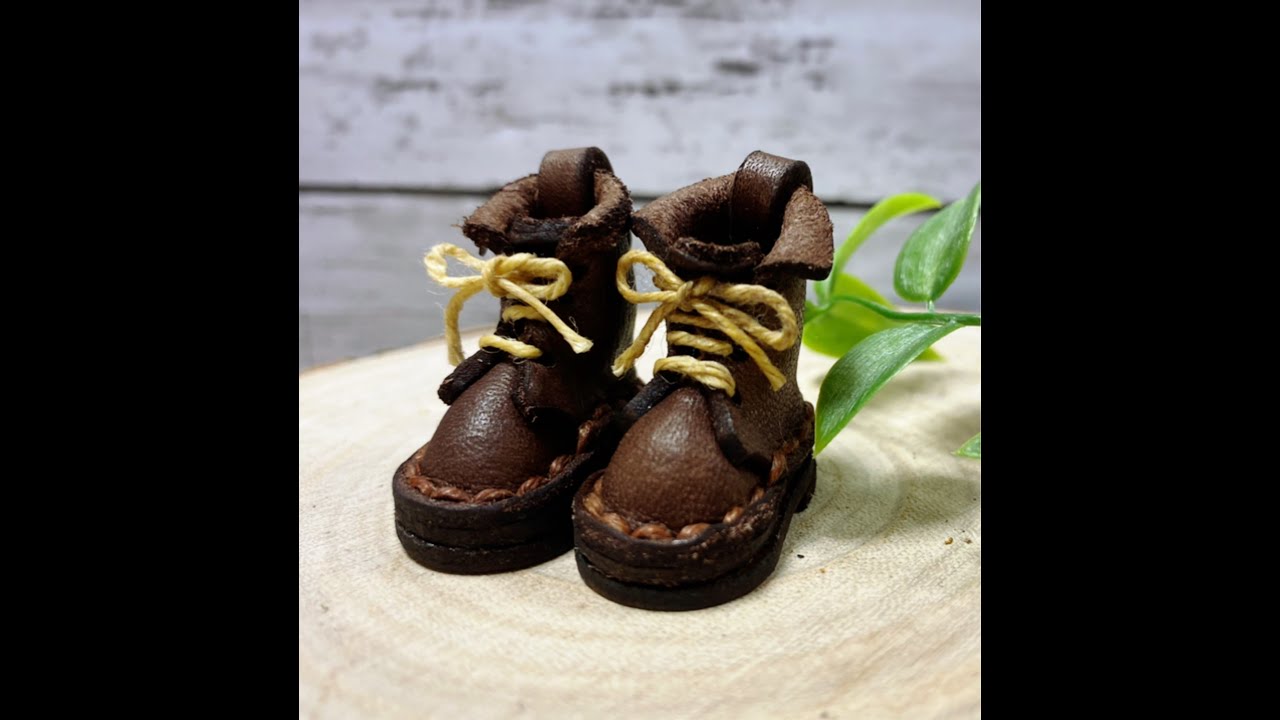 ミニチュア革靴ブーツの作成キット作り方動画 [生地と革の手芸教室