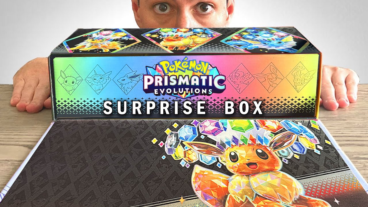 THE PRISMATIC EVOLUTIONS SURPRISE BOX! Opening it - YouTube