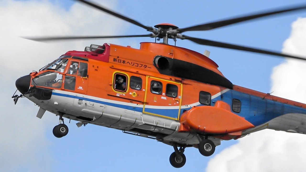 大型ヘリコプター アエロスパシアル AS332 スーパーピューマ JA6686 新