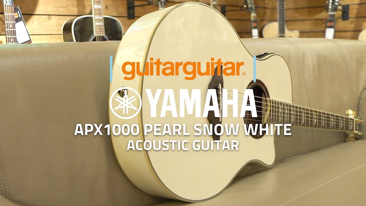 Yamaha APX100 Acoustic Pearl Snow White - YouTube