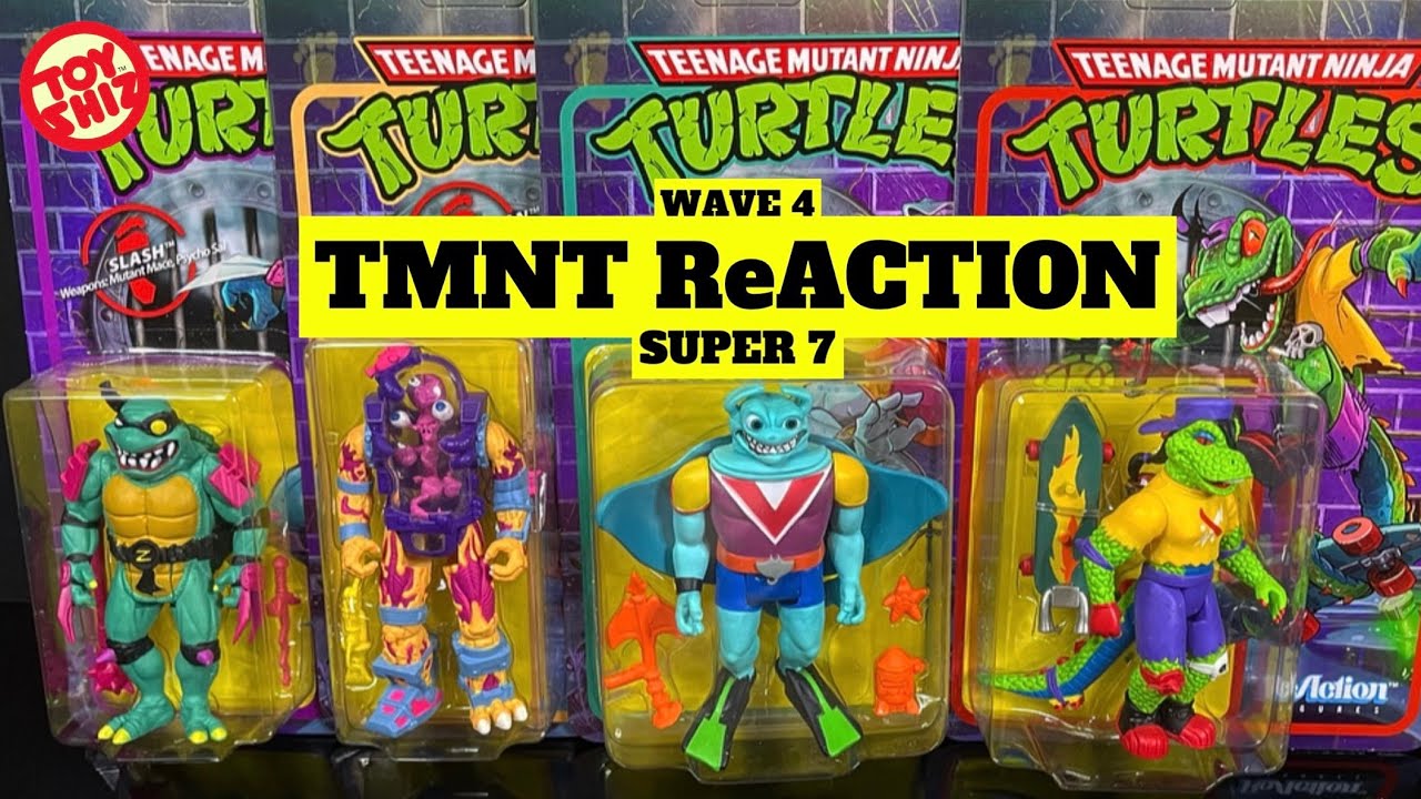 2022 TMNT ReACTION Wave 4 | Mutagen Man, Mondo Gecko, Ray Fillet