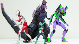 ゴジラウルトラマン仮面ライダーエヴァンゲリオンが共演【シン