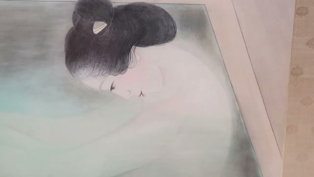 小林古径 KOBAYASHI, Kokei(1883-1957)《出湯》Hot Spring絹本着色