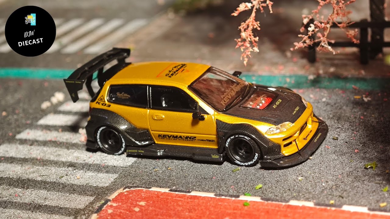 Honda Civic EG6 Kevmannz Widebody by DCM 1/64 | UNBOXING and