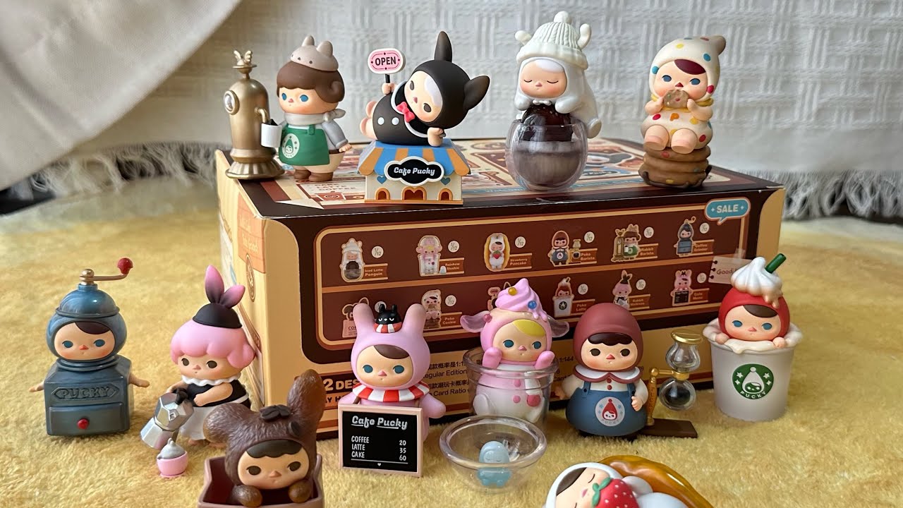 Unboxing Pucky Rabbit Cafe - Pop Mart Blind Box Miniature