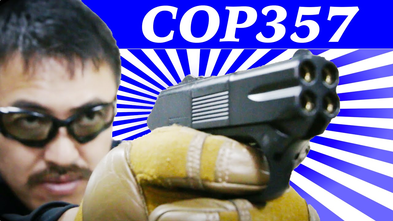 マルシン COP357 ガスガン 4発の弾丸で5枚のスチールを撃つ! レビュー
