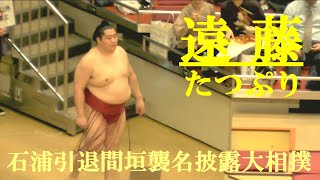 遠藤たっぷり 石浦引退間垣襲名披露大相撲 両国国技館 - YouTube