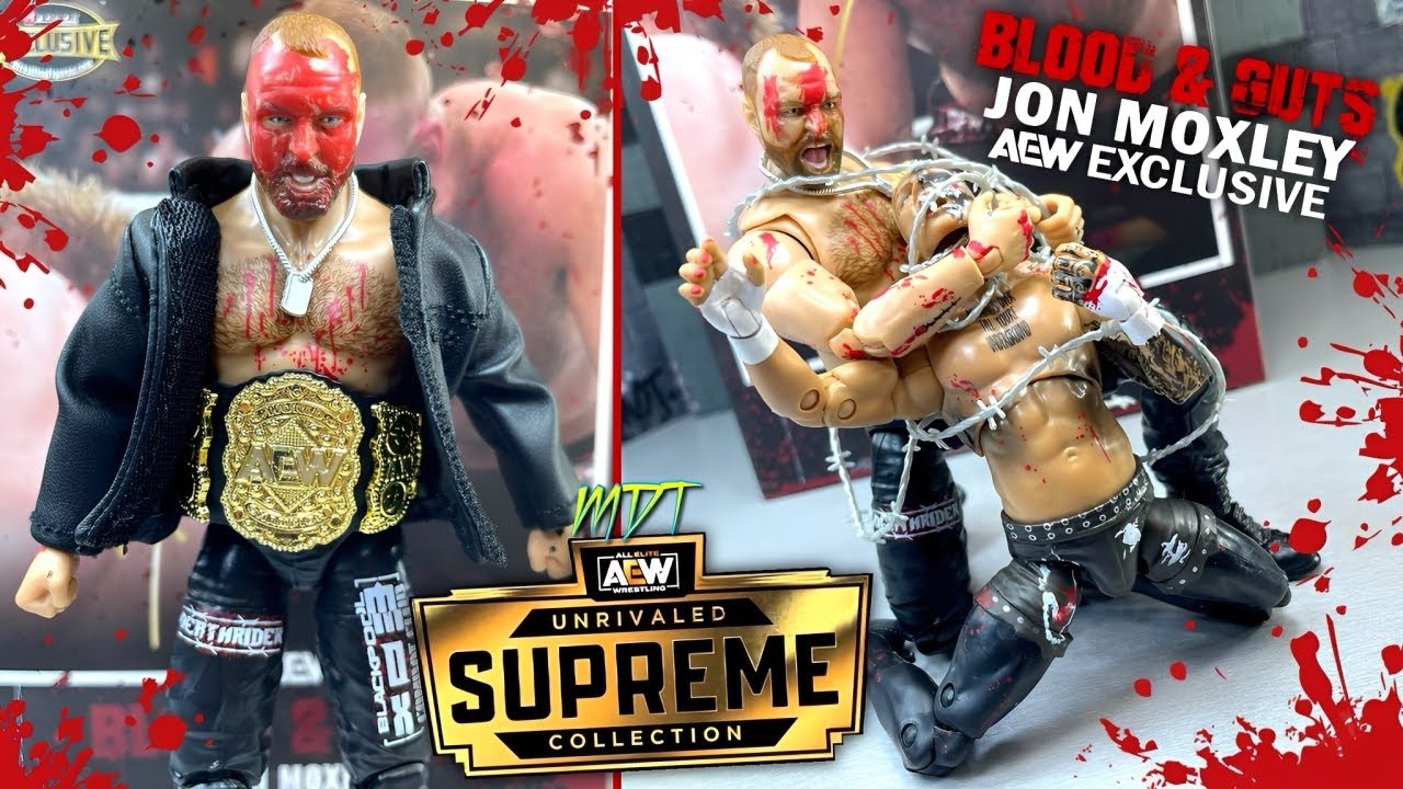 AEW SUPREME BLOOD & GUTS JON MOXLEY FIGURE REVIEW! - YouTube