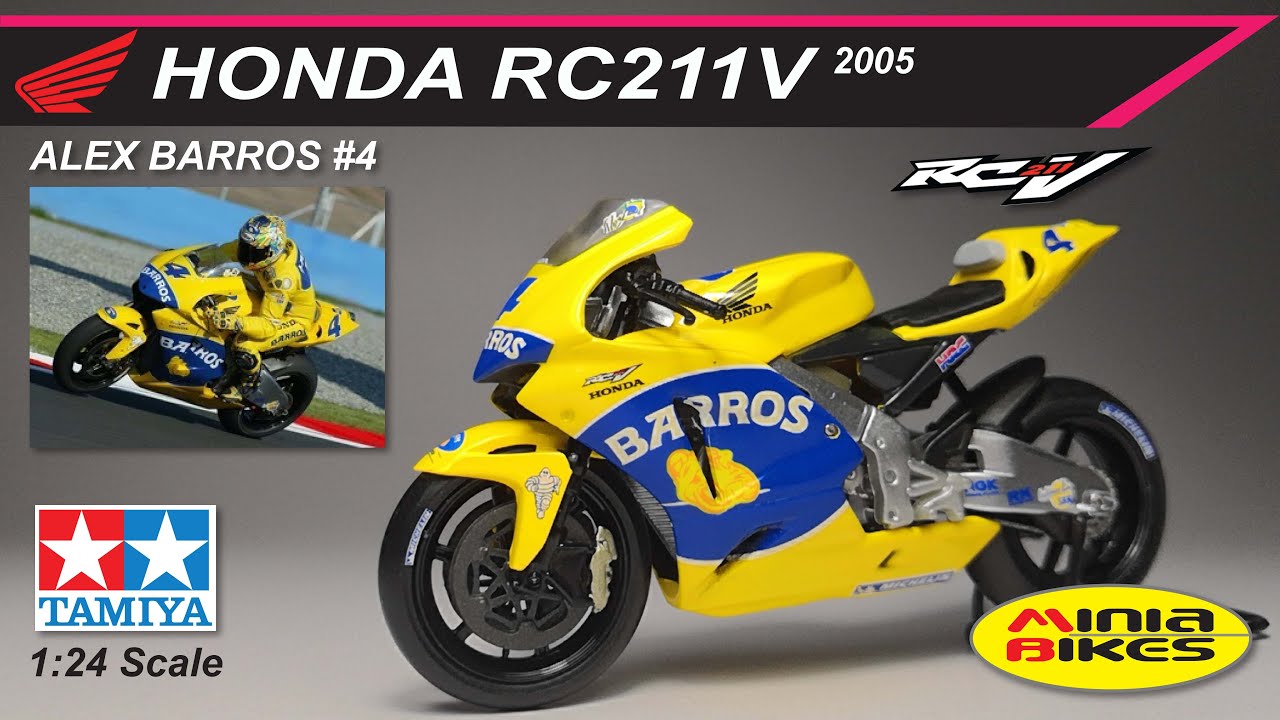 EP181. ALEX BARROS (2005) HONDA RC211V TEAM HONDA PONS TAMIYA 1:24