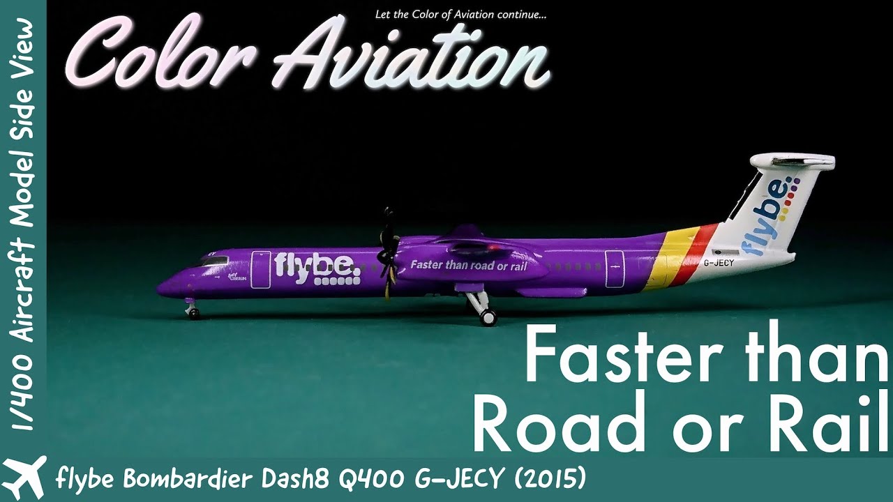 1/400 Scale Model Aircraft Purple Flybe Bombardier Dash 8 Q400 G