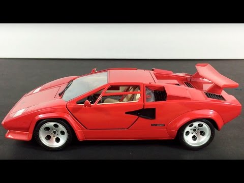 1988 Lamborghini Countach Burago 1:18 Model Unboxing - YouTube