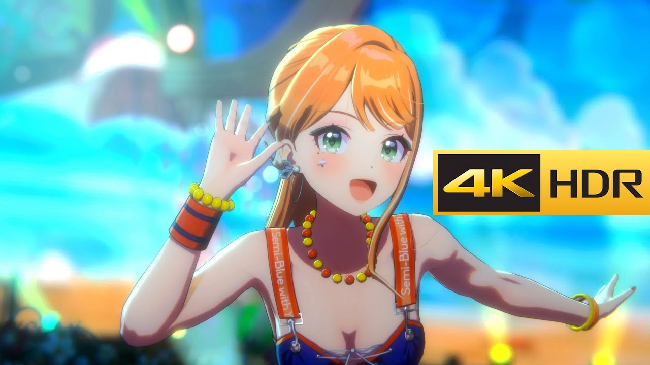 4K HDR「キミとセミブルー」 (ポニーテール 紫雲清夏 水着 Love & Joy