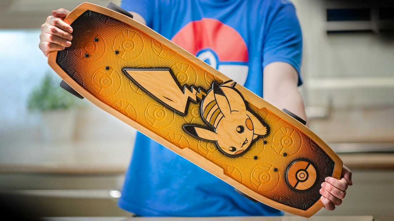 Pokemon 25th Anniversary Bear Walker Pikachu Skateboard Unboxing