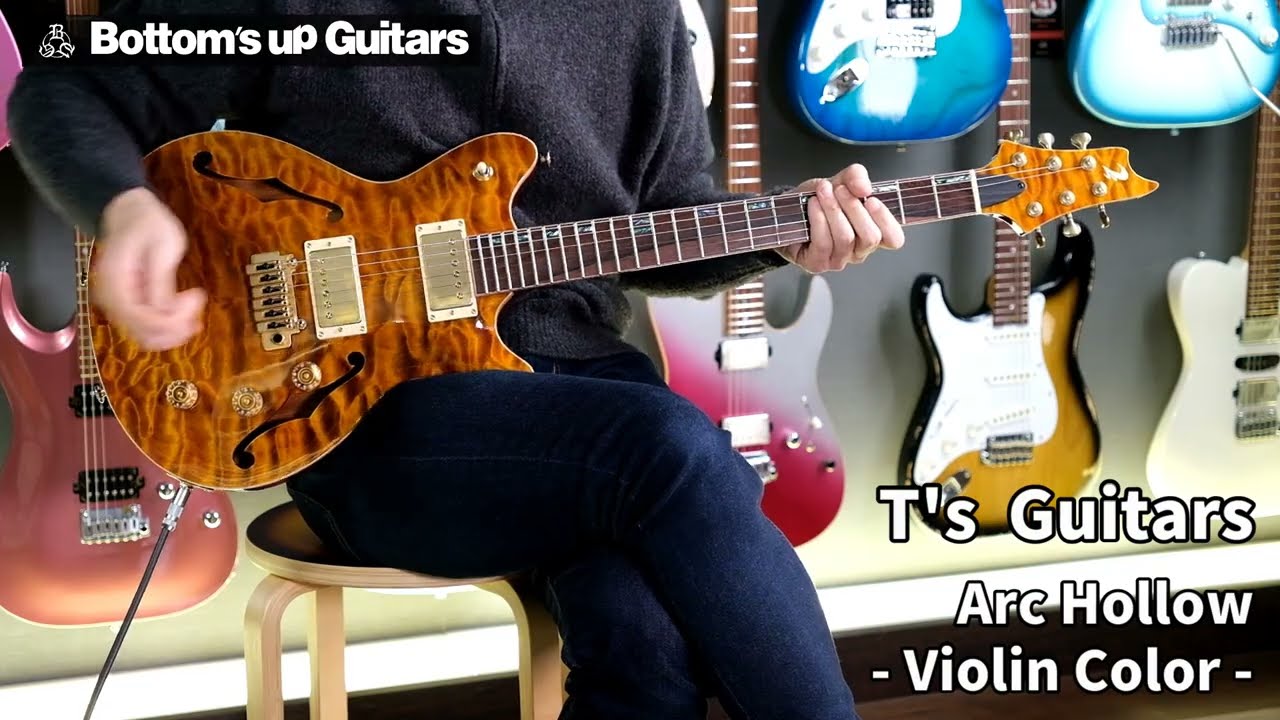 音声解説&試奏デモ】T's Guitars Arc-Hollow 5A Quilted Maple