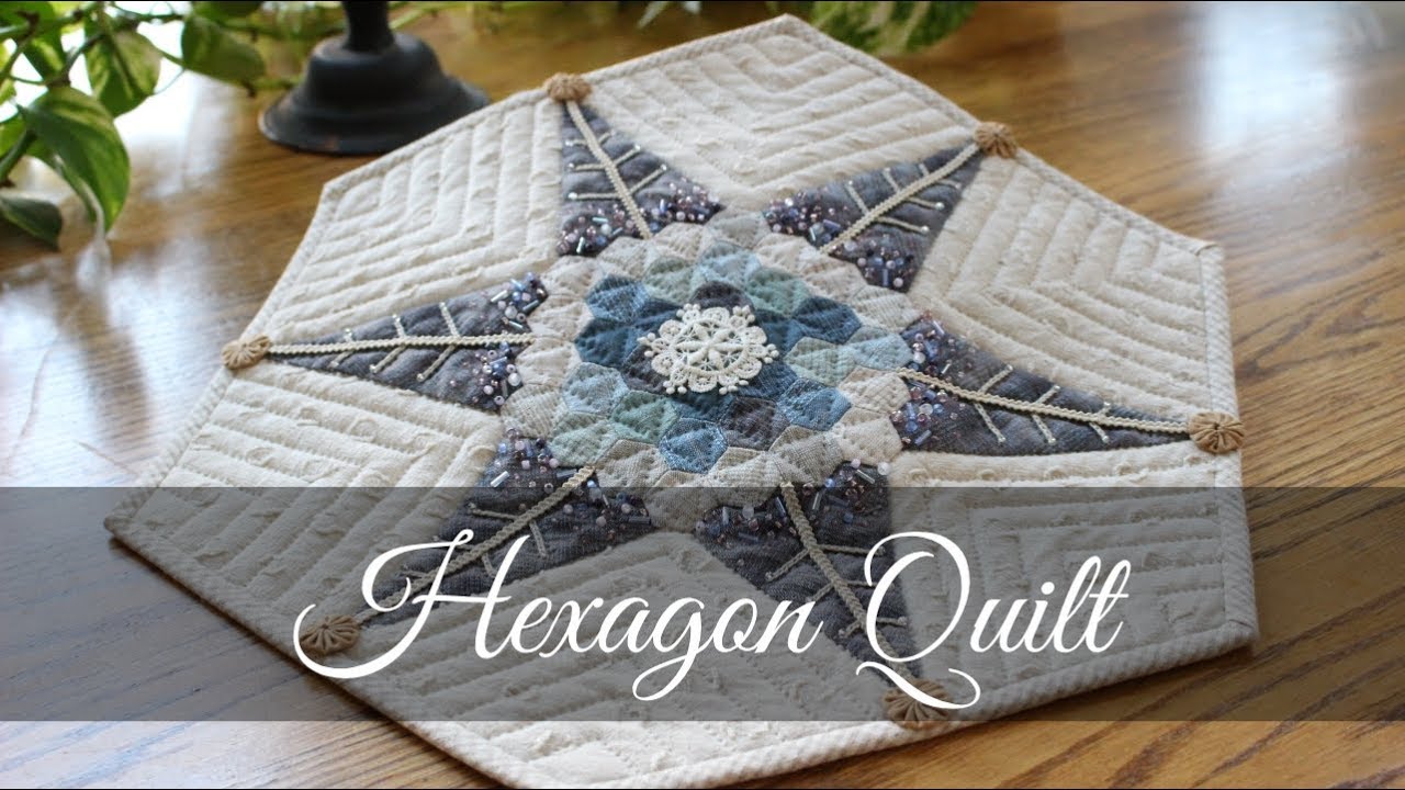 パッチワーク】六角形（ヘキサゴン）のパイピング How to sew a