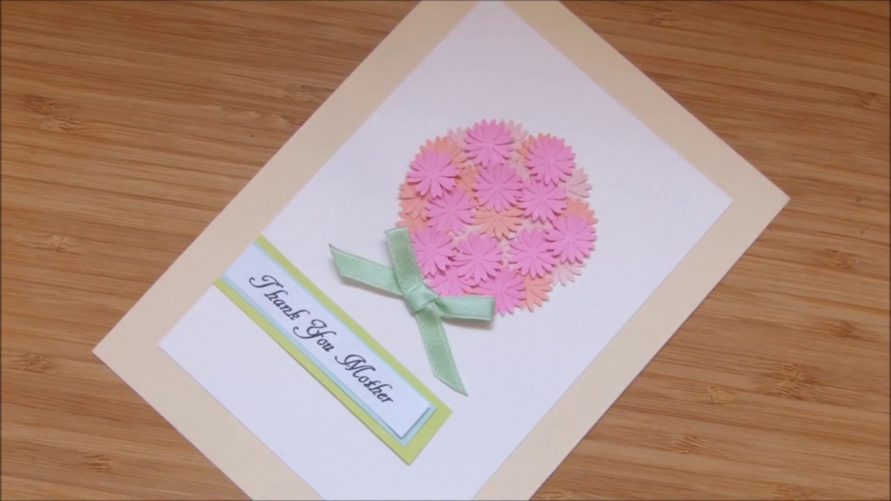 ダイソーのクラフトパンチでお花のサンキューカード【母の日カード