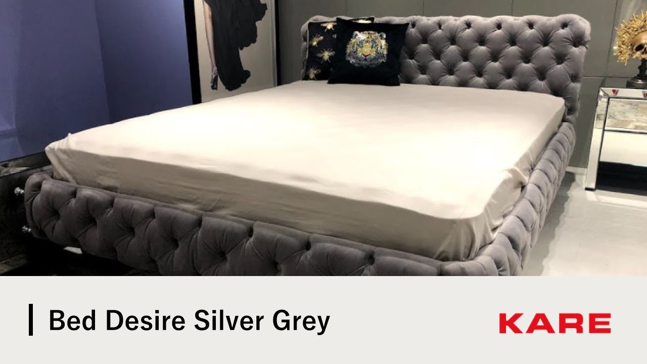 廃番】デザイア ベルベットシルバーグレイ ベッド 160x200cm