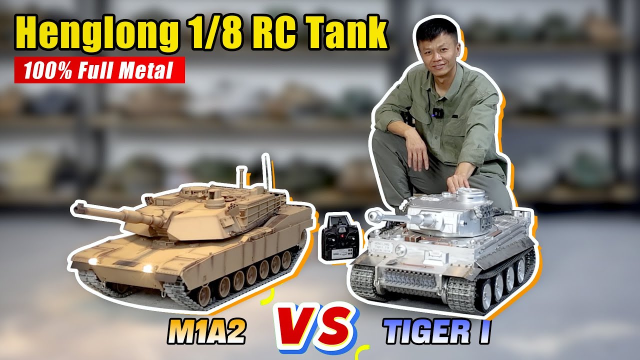 Full Metal 1/8 Scale Tanks — M1A2 Abrams and Tiger I: Absolute