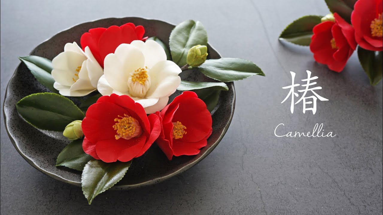 DIY Clay Camellia Flower | Cold Porcelain | How to make - YouTube