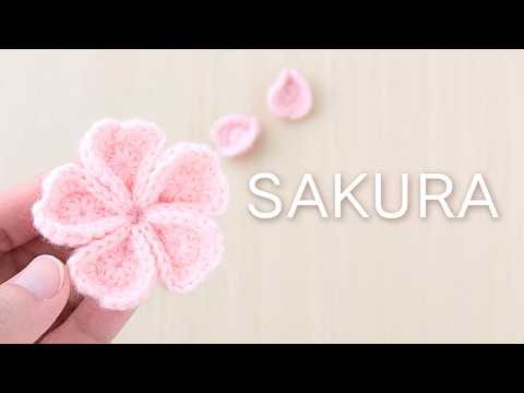 Crochet] How to Crochet a Cherry Blossom Motif (Petal Assembly