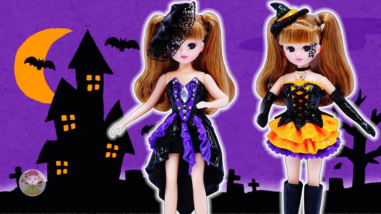 Licca-chan Halloween dress handmade with clay❤Halloween costume