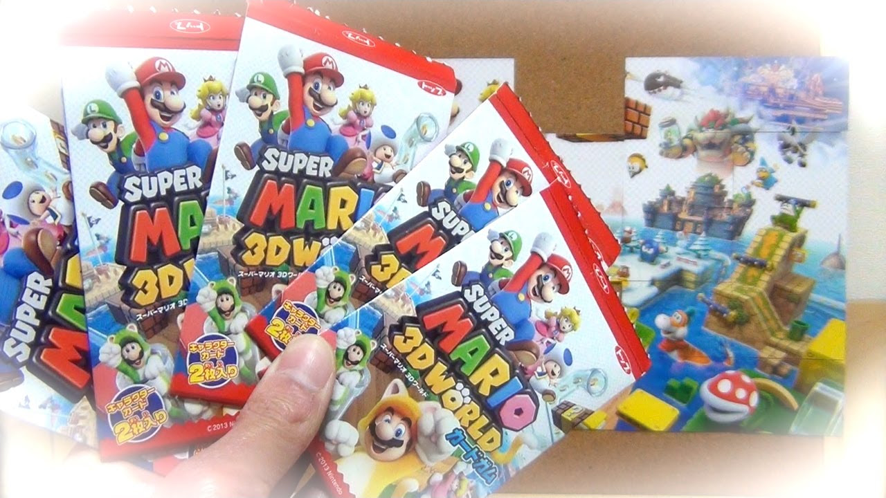 第3回】トップ製菓 スーパーマリオ カードガム 5パック開封で絵が