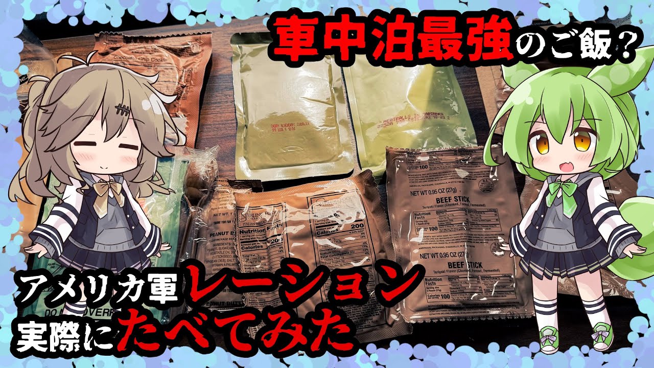 車中泊の時のご飯に最強！アメリカ軍の携帯食糧レーション『MRE』を