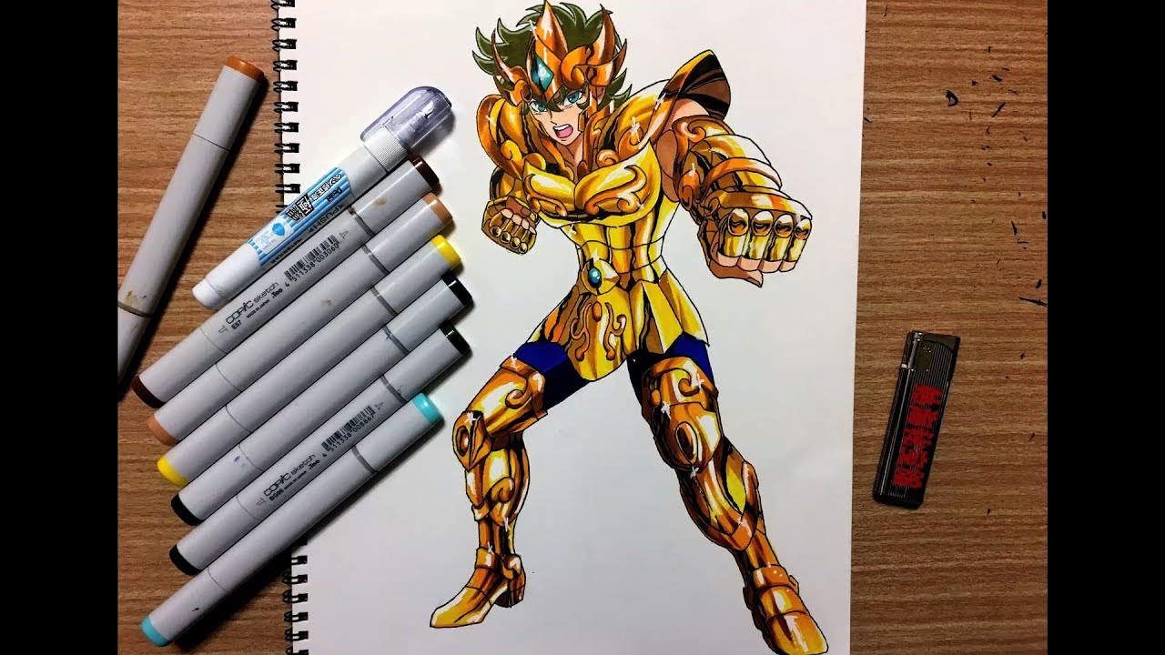 イラストメイキング【聖闘士星矢アイオリア】〜Drawing Aiolia from