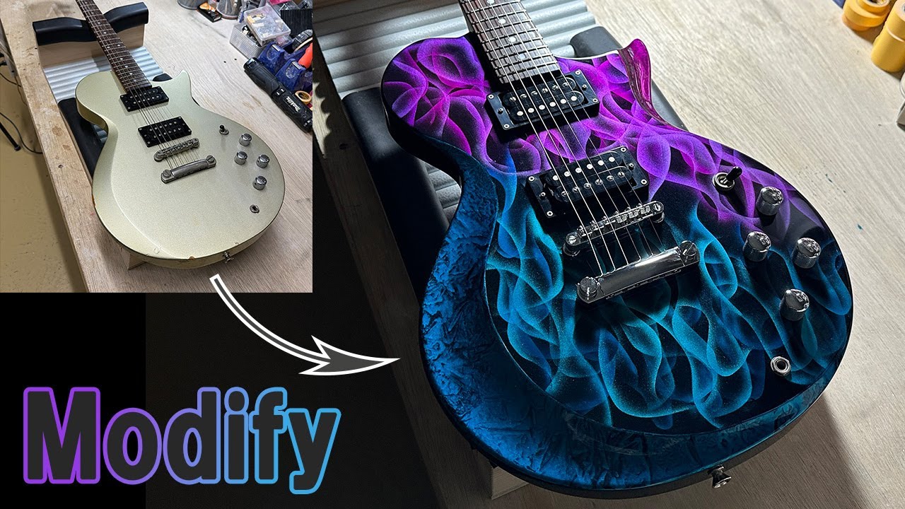 ギターモディファイ ［Burny LS-38] - YouTube