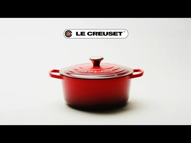 シグニチャー ココット・ロンド 14cm チェリーレッド (シルバーツマミ