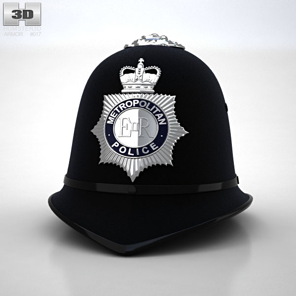 ロンドン警察カストディアンヘルメット 3Dモデル - ダウンロード 保護