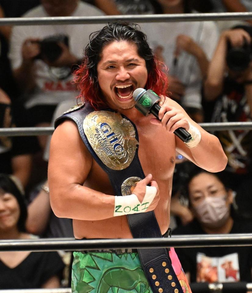 新日本の高橋ヒロム、GHCジュニア初奪取「責任持ってノア盛り上げる