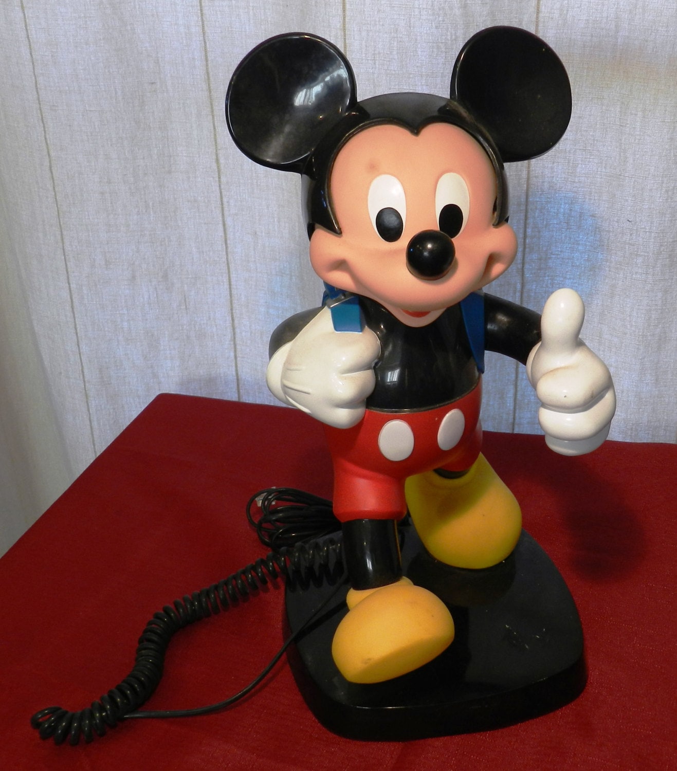 Vintage Mickey Mouse Back Pack Touchtone Phone by Tyco 04756