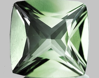 天然グリーンアメジスト宝石、8 x 6 mmペアシェイプファセットカット