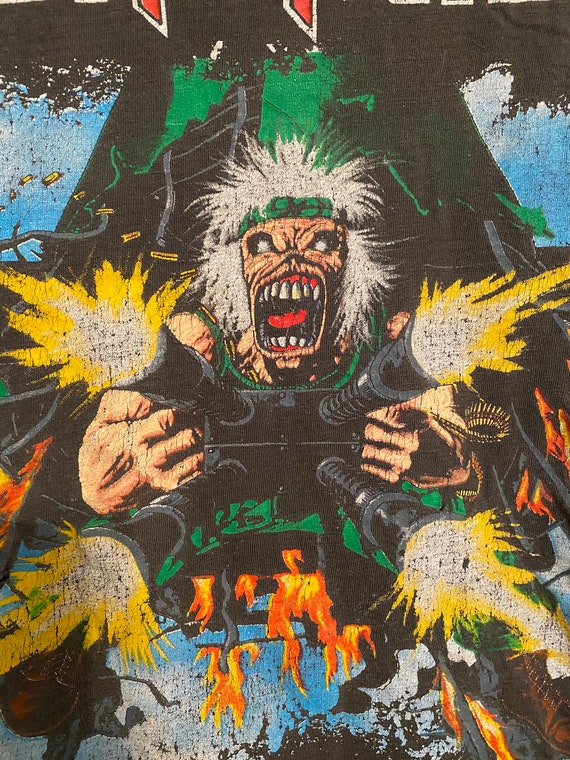 Vintage 1990 Iron Maiden Eddie Tail Gunner Single Stitch T Shirt