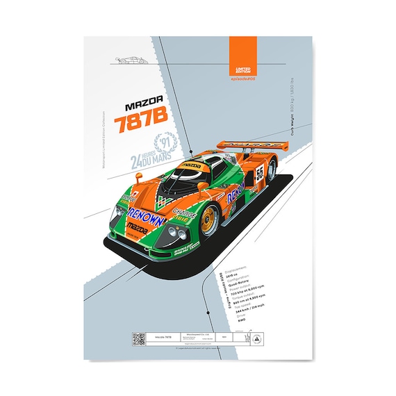 Mazda 787B Limited Edition High-quality Print | Gift for