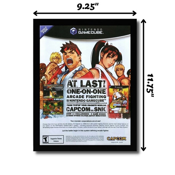 Capcom vs. SNK 2 EO 額入りプリント広告/ポスター 公式ゲームキューブ