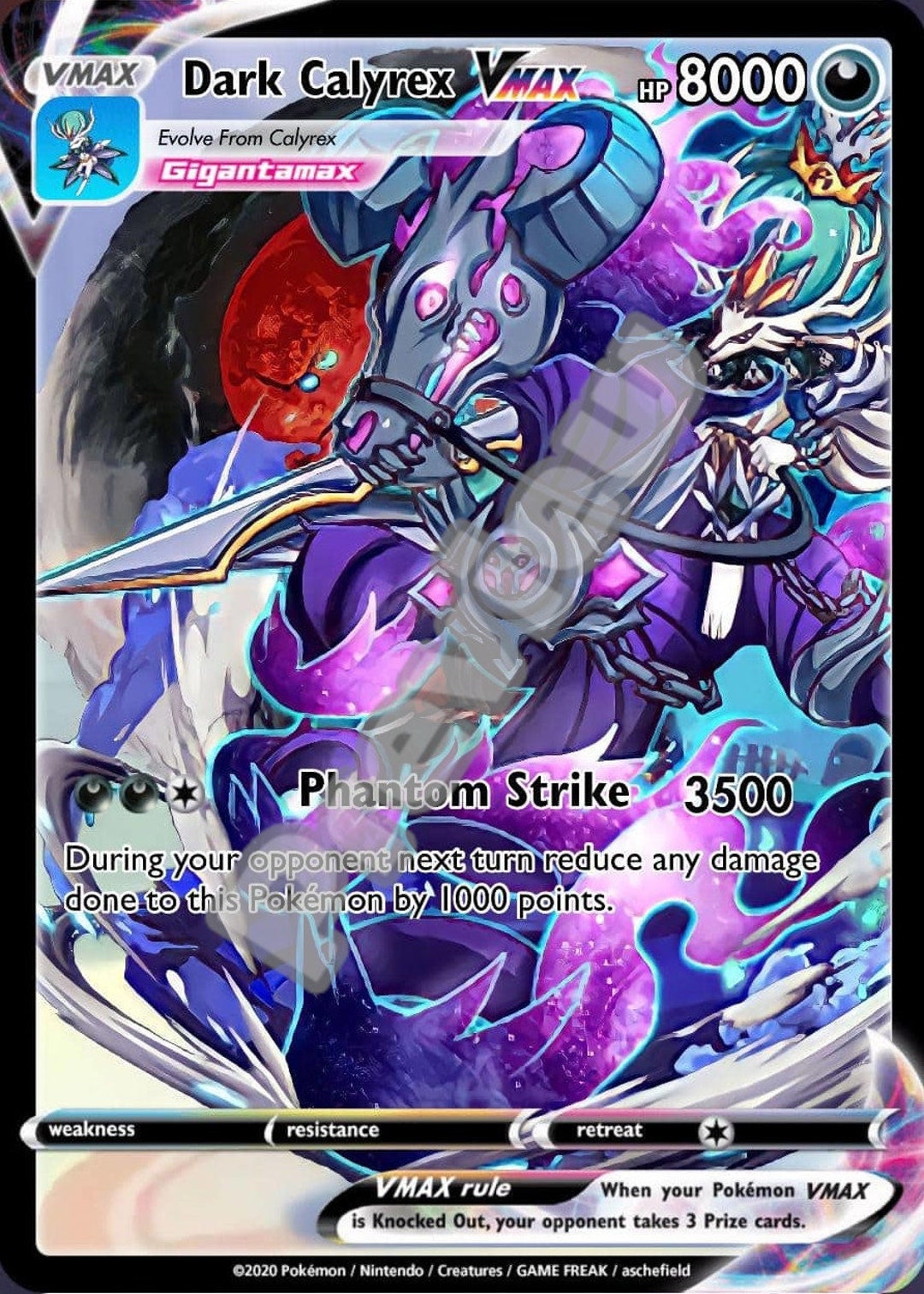 Calyrex Vmax Gx Ex Vstar Ash Ketchum Gx Pokemon Card - Etsy