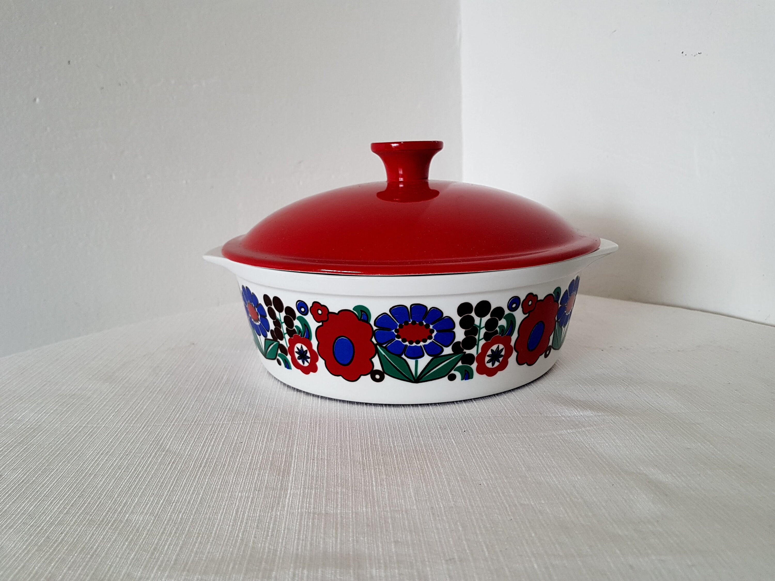 Vintage Freiberg Cordo Flam Retro Baking Dish Casserole Made in