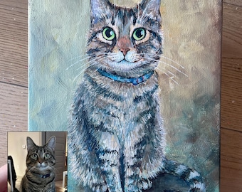 黒猫の絵画、猫アート、猫好きへのギフト、黒の抽象画、キャンバスに