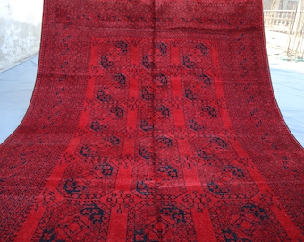 7x10 アンティーク トルクメン テケ エルサリ ラグ、アフガニスタン手